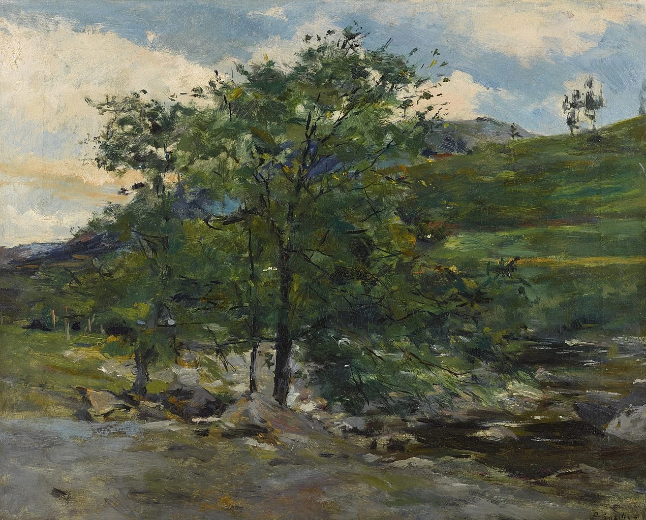 Jean - Frédéric Bazille, La valle nella foresta di Fontainebleau, 1868